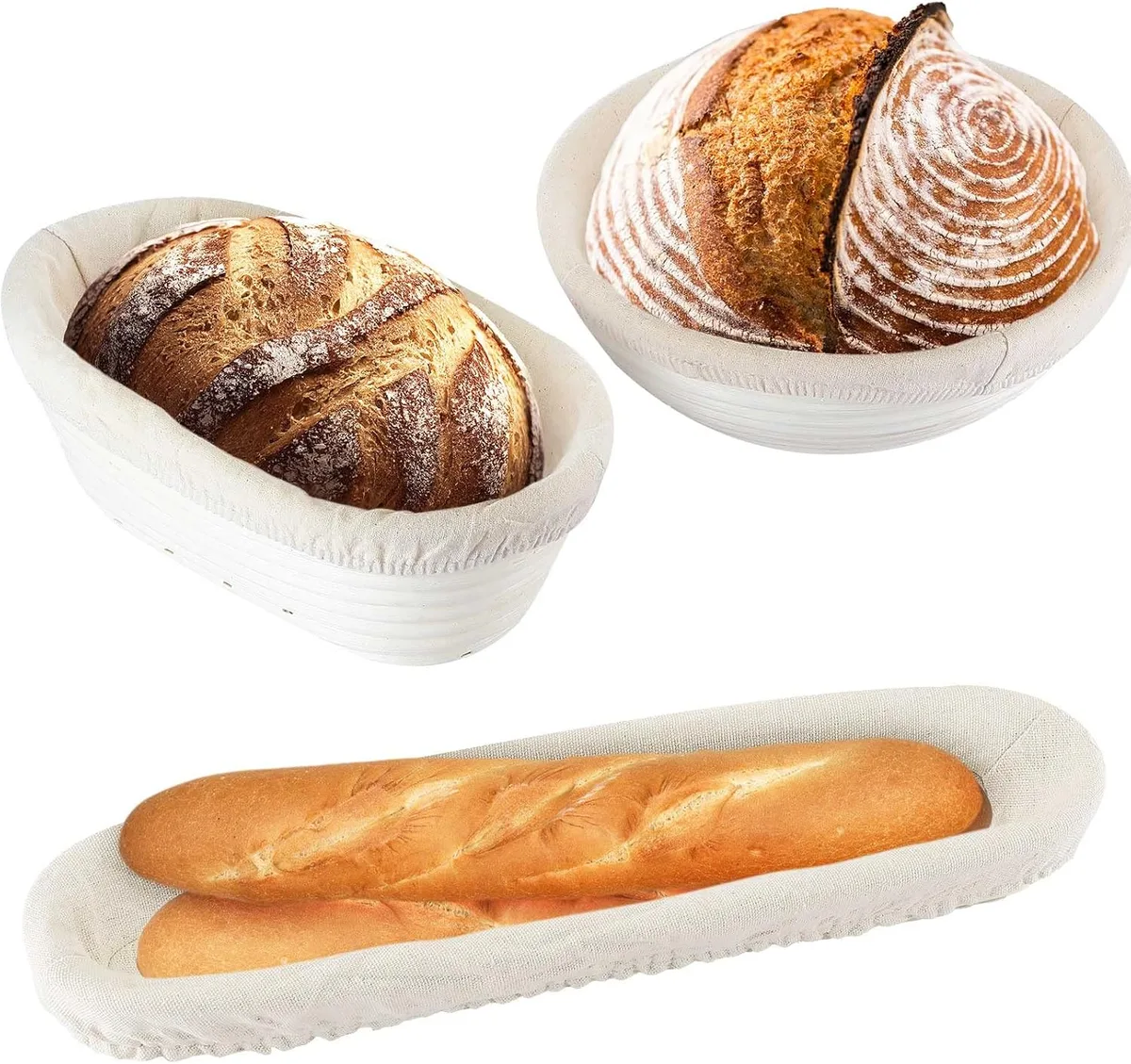 banneton shape and lining