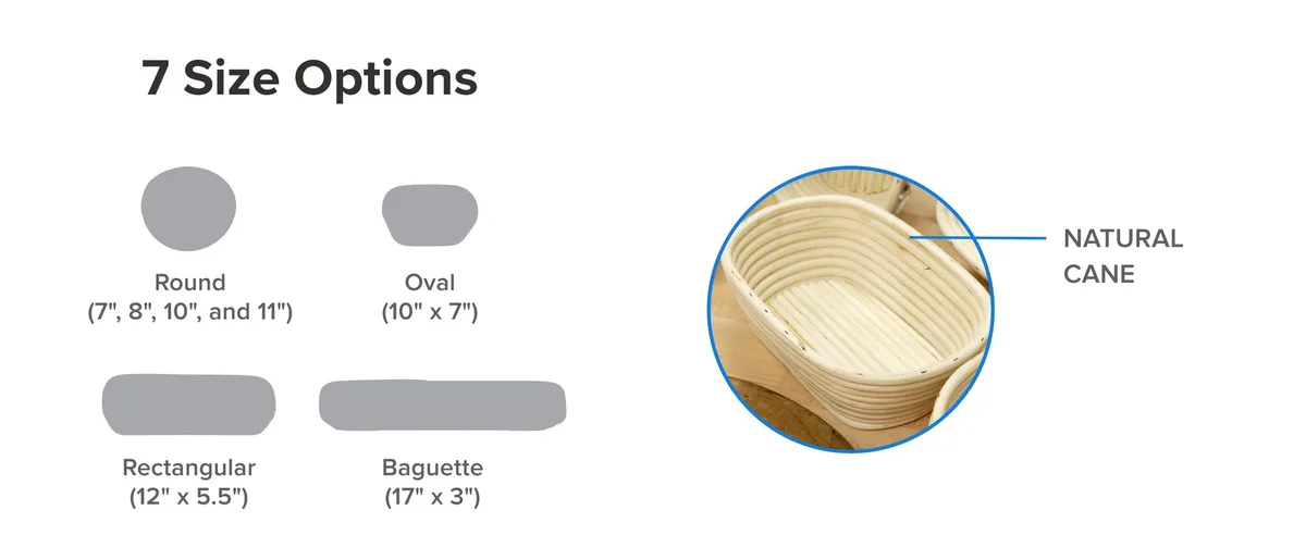 banneton size guide