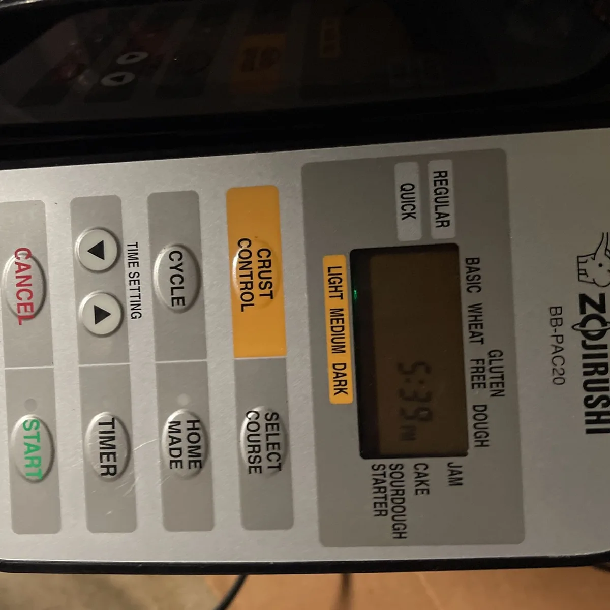 bread machine error codes