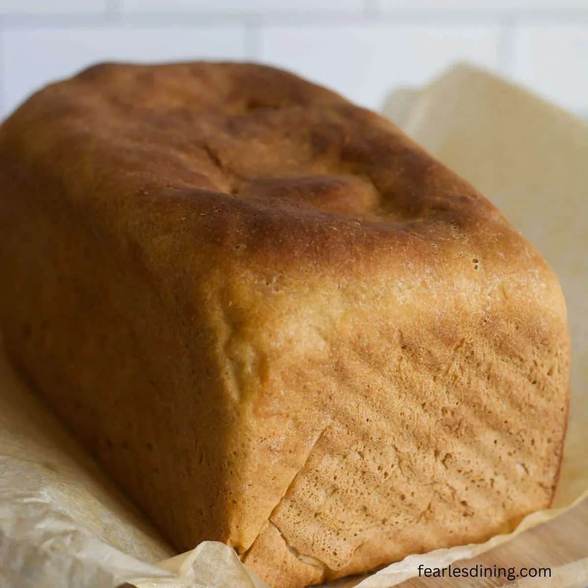 collapsed bread loaf