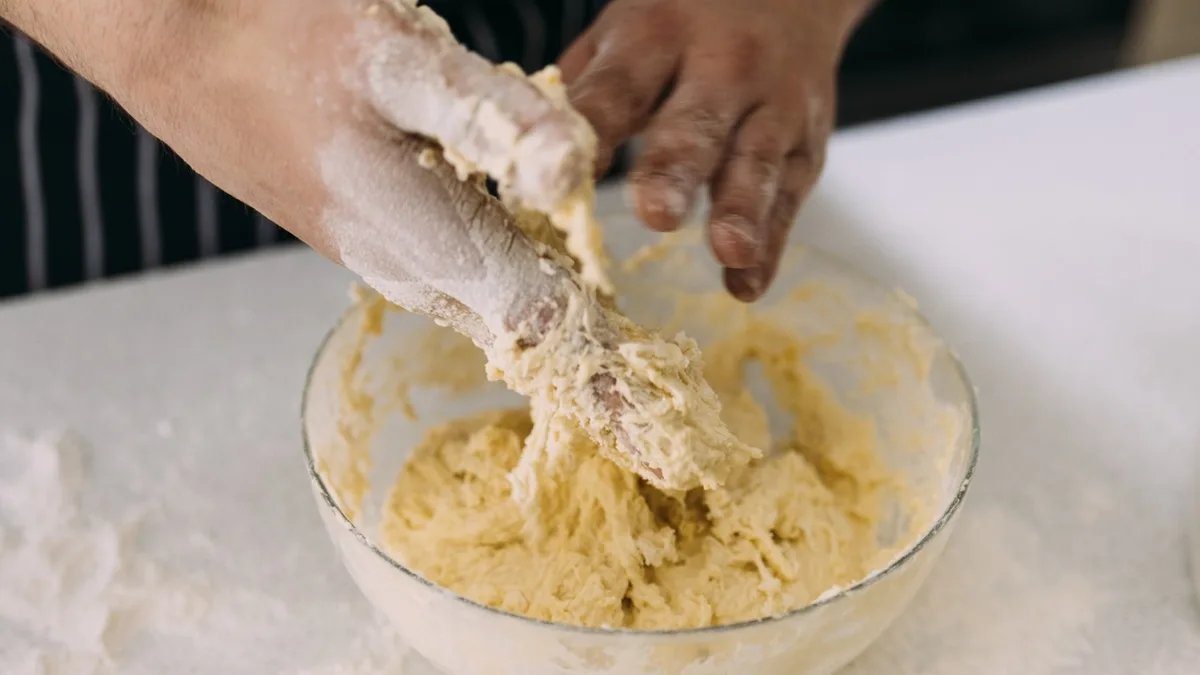 kneading paddle residue