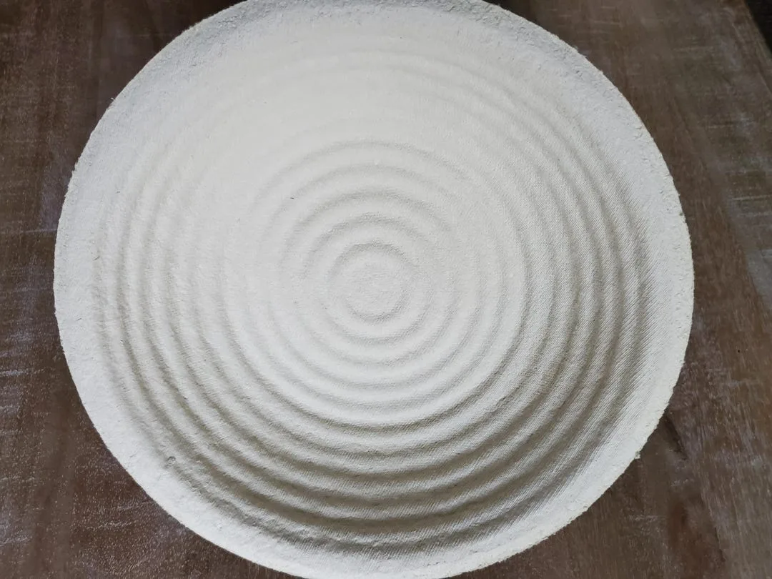 proofing basket ring pattern on dough