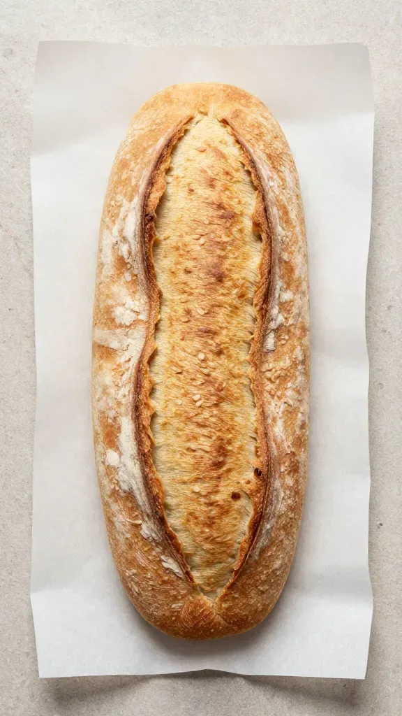 scored batard ready to bake