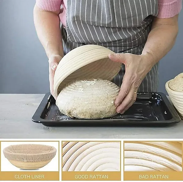 seam side up dough banneton